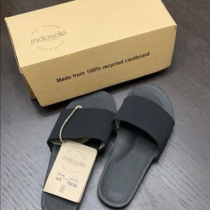Black Indosole Slides Size 4/5